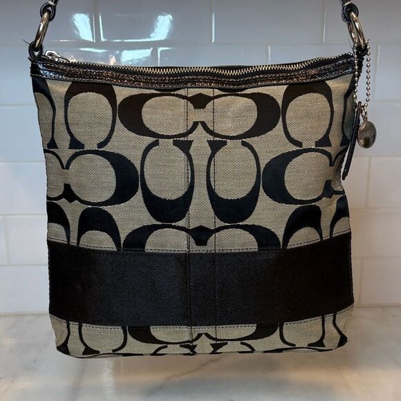 Coach Bag Purse Handbag Crossbody Bag Y2K Signature Logo Stripe File Swing Pack - Picture 3 of 15